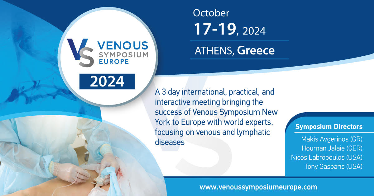 Venous Symposium Europe, October 17-19, 2024 - Athens