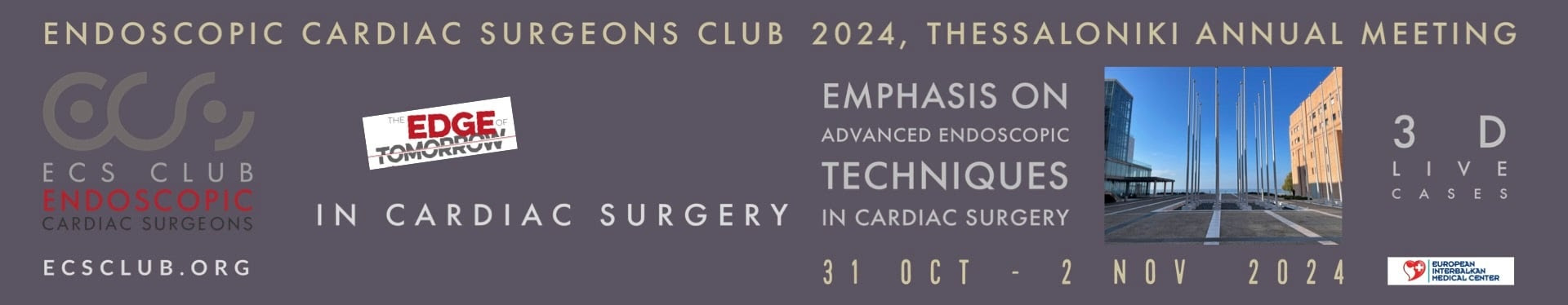 2024 Annual Meeting: The edge of tomorrow in Cardiac Surgery | October 31st - November 2nd 2024 Ι Thessaloniki Concert Hall (Building M2), Greece
