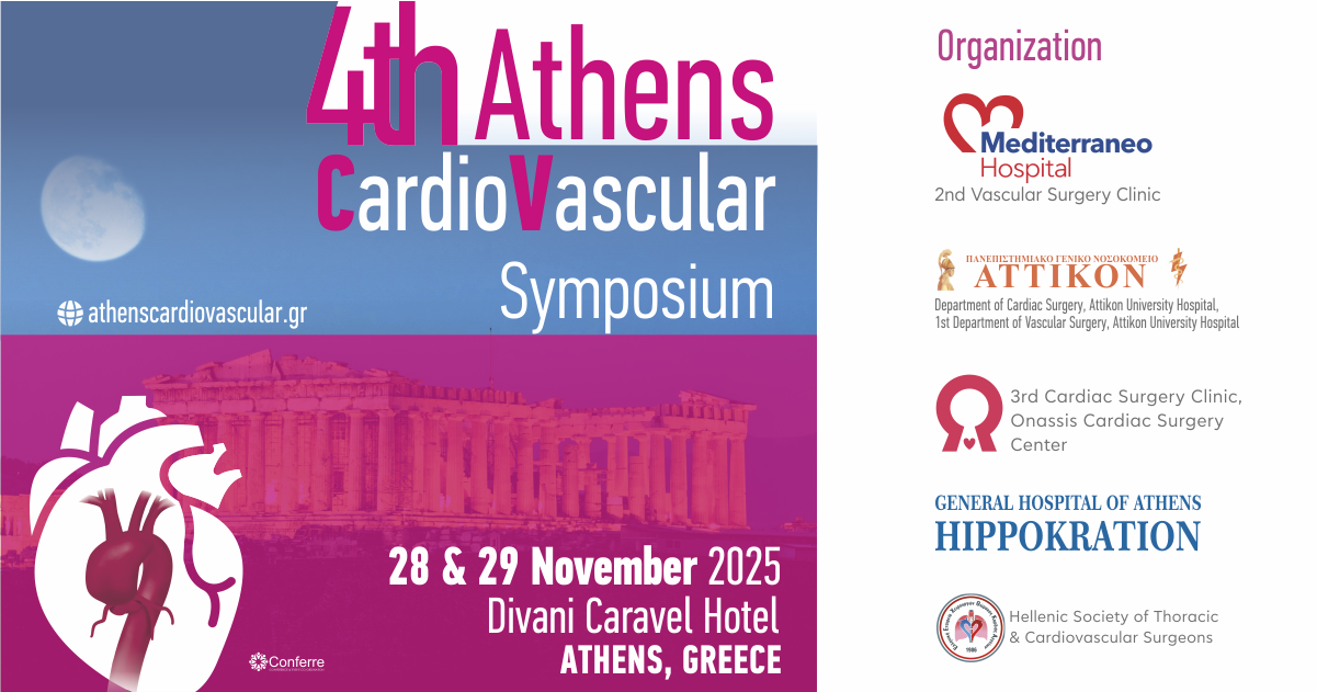 4th Athens Cardiovascular Symposium 2025, November 28 & 29, Divani Caravel Hotel