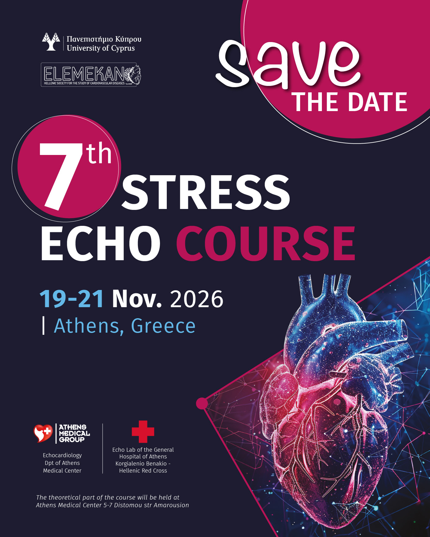 7th STRESS ECHO COURSE | 19-21 November 2026 |Registrations are open